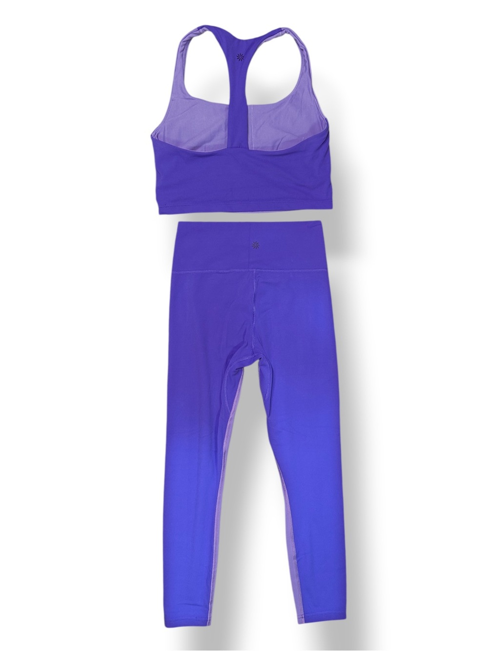 Athleta Transcend Colorblock 7/8 Legging & Longline Sports Bra Set Purple Size S - Picture 3 of 8